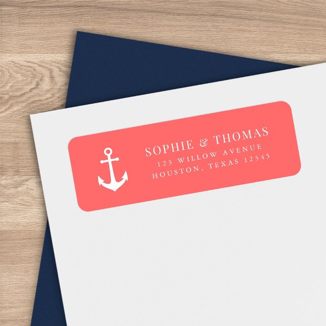 Custom Colour Modern Classic Anchor Return Address (Creator Uploaded)