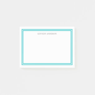 Custom Colour Modern Classic Borders Personalized Post-it Notes