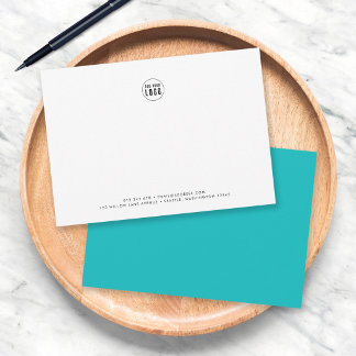 Custom Colour Modern Minimalist Add Logo Business Card