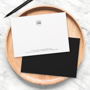 Custom Colour Modern Minimalist Add Logo Business Card