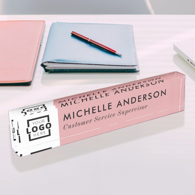 Custom Colour Modern Minimalist Business Logo Nameplate (Creator Uploaded)