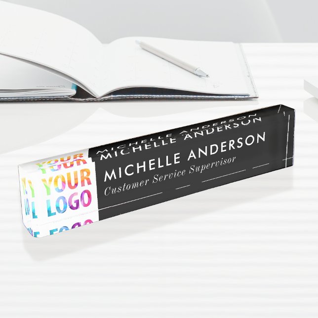 Custom Colour Modern Minimalist Business Logo Nameplate (Creator Uploaded)