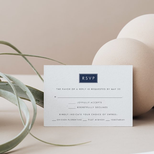 Custom Colour Modern RSVP Card w/ Meal Choice (Creator Uploaded)