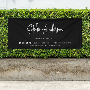 Custom Colour Modern Script Social Media Marketing Banner
