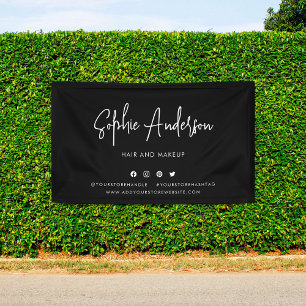 Custom Colour Modern Script Social Media Marketing Banner