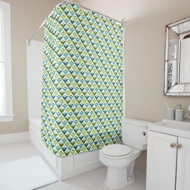 Custom Colour Modern Triangle Pattern (In Situ)