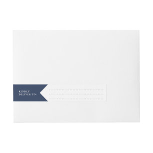 Custom Colour Monogram Address Wraparound Address Label