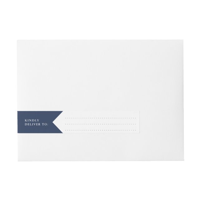 Custom Colour Monogram Address Wraparound Address Label (Front)