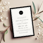 Custom Colour Monogram Save the Date Card<br><div class="desc">Customize these simple and elegant monogram save the date cards to match your colours, or choose from several presdesigned templates in popular weddings colours. Simply add your event details using the template fields provided, then click "customize it" to change colours. Shown in classic, crisp black and white. An elegant double...</div>