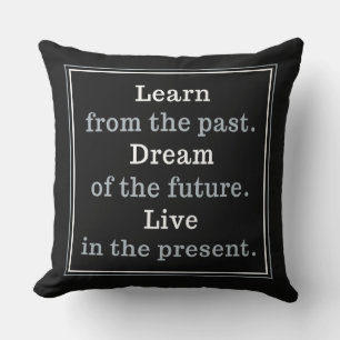 Custom colour Motivational Quote throw pillows