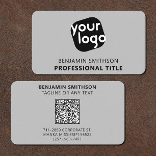 Custom Colour Name Title Add Your Logo Here Brande Business Card