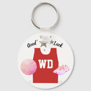 Custom Colour Netball Bib Keychain