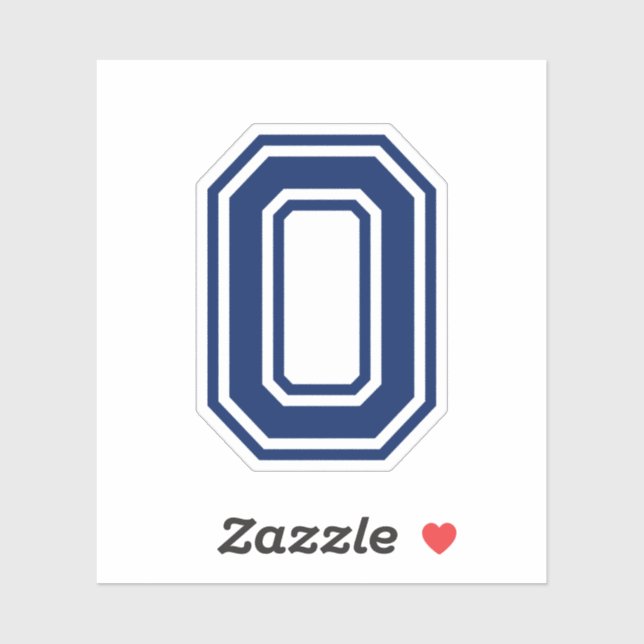 Custom colour number 0 sporty college font (Sheet)