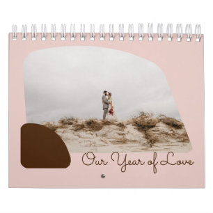 Custom Colour Our Year Of Love First Anniversary Calendar