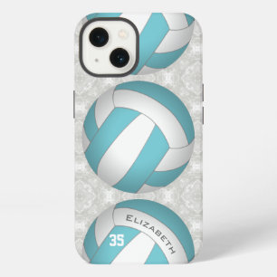 custom colour personalized girl's volleyball iPhone 13 case