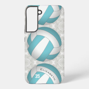 custom colour personalized girl's volleyball samsung galaxy case