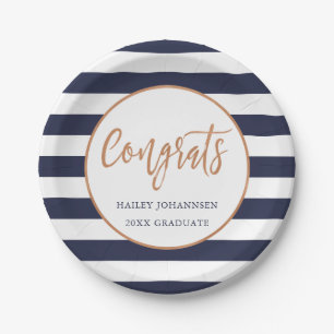 Custom Colour Personalized Graduation Party Plates
