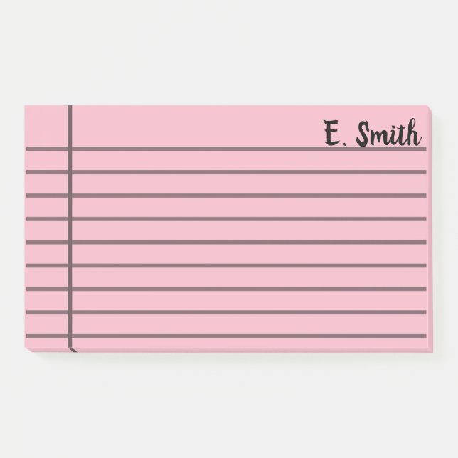 Custom Colour Personalized Large Post-it Notes (Front)