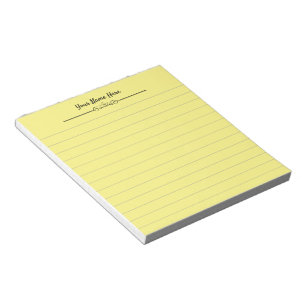 Custom Colour Personalized Lined Notepad