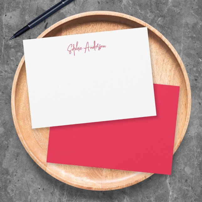 Custom Colour Personalized Modern Script Minimalis Card (Creator Uploaded)