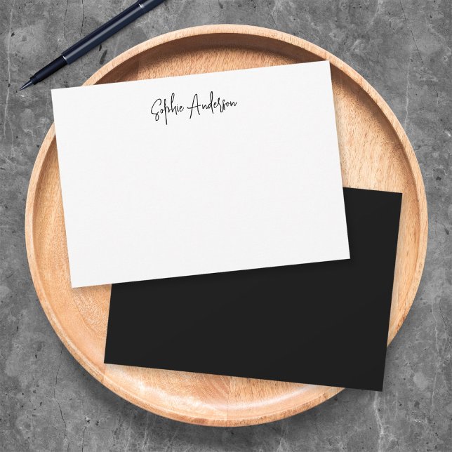 Custom Colour Personalized Modern Script Minimalis Card (Creator Uploaded)