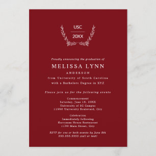 Custom colour photo celebration + graduation invitation