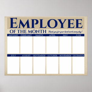 Custom colour photo employee of the month display poster