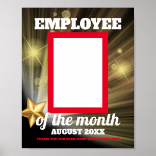 Custom colour photo insert employee of the month p poster