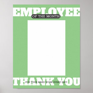 Custom colour photo insert employee of the month poster