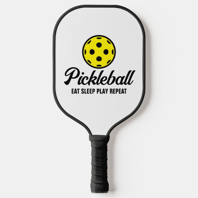 Custom colour pickleball paddle with funny quote (Front)