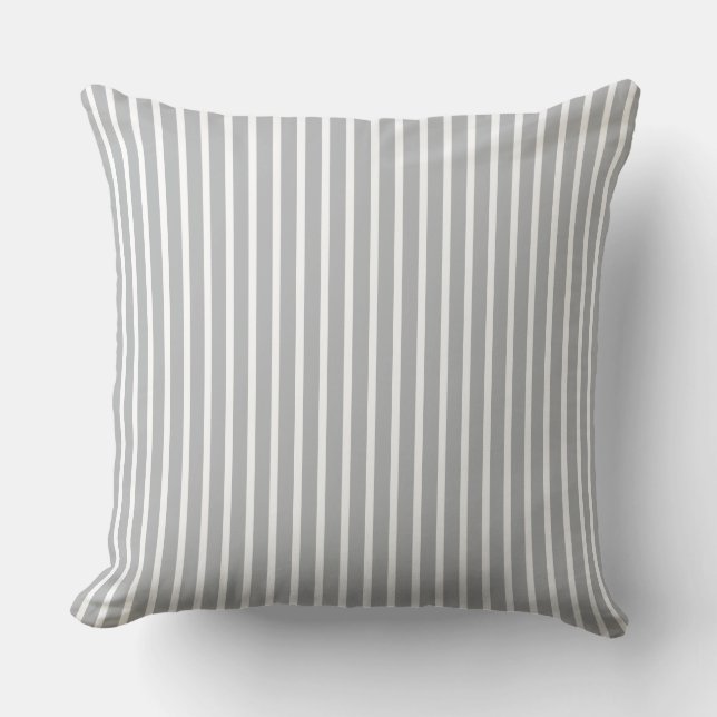 Custom Colour Pinstripe Pattern Throw Pillow (Front)