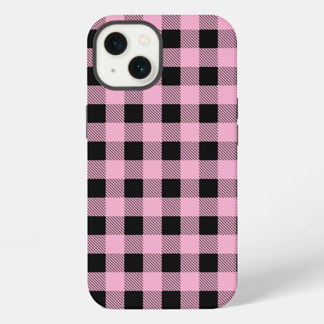 Custom Colour Plaid Pattern iPhone Case (Back)