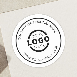 Custom Colour Promotional Business Logo Branded Classic Round Sticker
