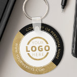 Custom Colour Promotional Business Logo Branded Keychain<br><div class="desc">Easily personalize this coaster with your own company logo or custom image. You can change the background colour to match your logo or corporate colours. Custom branded keychains with your business logo are useful and lightweight giveaways for clients and employees while also marketing your business. No minimum order quantity. Bring...</div>