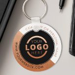 Custom Colour Promotional Business Logo Branded Keychain<br><div class="desc">Easily personalize this coaster with your own company logo or custom image. You can change the background colour to match your logo or corporate colours. Custom branded keychains with your business logo are useful and lightweight giveaways for clients and employees while also marketing your business. No minimum order quantity. Bring...</div>