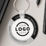 Custom Colour Promotional Business Logo Branded Keychain<br><div class="desc">Easily personalize this coaster with your own company logo or custom image. You can change the background colour to match your logo or corporate colours. Custom branded keychains with your business logo are useful and lightweight giveaways for clients and employees while also marketing your business. No minimum order quantity. Bring...</div>