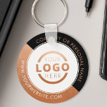 Custom Colour Promotional Business Logo Branded Keychain<br><div class="desc">Easily personalize this coaster with your own company logo or custom image. You can change the background colour to match your logo or corporate colours. Custom branded keychains with your business logo are useful and lightweight giveaways for clients and employees while also marketing your business. No minimum order quantity. Bring...</div>