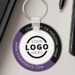 Custom Colour Promotional Business Logo Branded Keychain<br><div class="desc">Easily personalize this coaster with your own company logo or custom image. You can change the background colour to match your logo or corporate colours. Custom branded keychains with your business logo are useful and lightweight giveaways for clients and employees while also marketing your business. No minimum order quantity. Bring...</div>