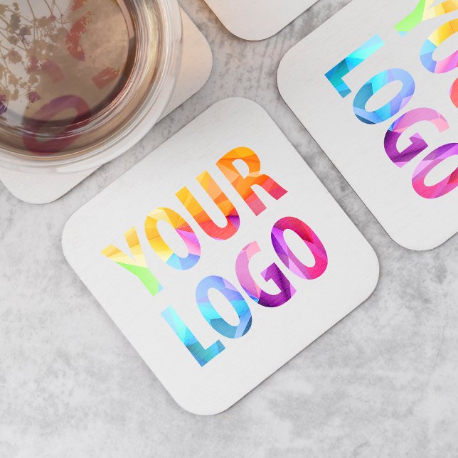 Custom Colour Promotional Business Logo Branded Square Paper Coaster (Creator Uploaded)