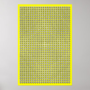 Custom Colour Radial Multiplication Table Poster