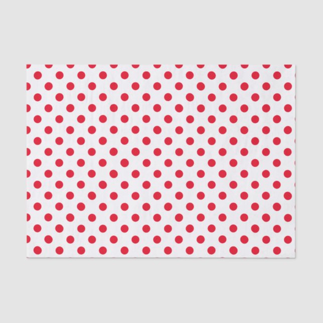 Custom Colour Red Polka Dot Tissue Paper (Front)