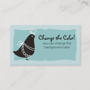 Custom colour retro French bird chef baker Business Card