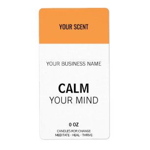 Custom Colour Scent Orange And White Box Labels