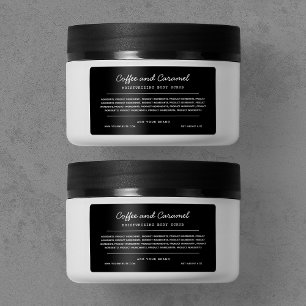 Custom Colour Script Lines Ingredients List Label