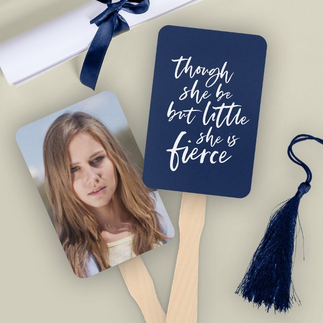 Custom Colour Script Little But Fierce Shakespeare Hand Fan (Creator Uploaded)