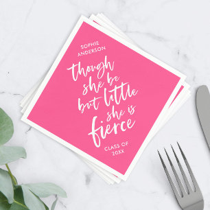 Custom Colour Script Little But Fierce Shakespeare Napkin