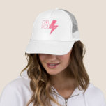 Custom Colour Stylish Girl Power Cool SVG Design Trucker Hat<br><div class="desc">Stylish Modern Cool Design Girl Power Text,  with a bold lightning bolt intersecting the text. The colour of the design is customizable,  you can change the original pink colour to any other,  as it is made in SVG format.</div>
