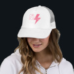 Custom Colour Stylish Girl Power Cool SVG Design Trucker Hat<br><div class="desc">Stylish Modern Cool Design Girl Power Text,  with a bold lightning bolt intersecting the text. The colour of the design is customizable,  you can change the original pink colour to any other,  as it is made in SVG format.</div>