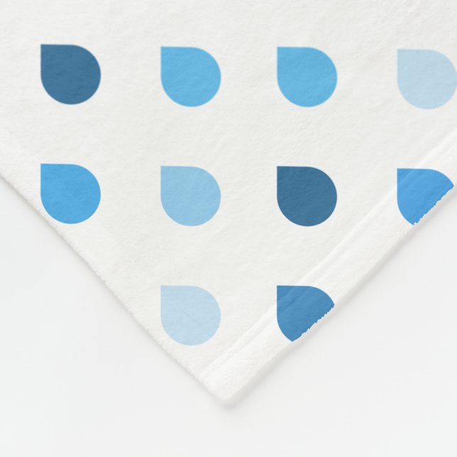 Custom Colour Teardrop Pattern Fleece Blanket (Corner)