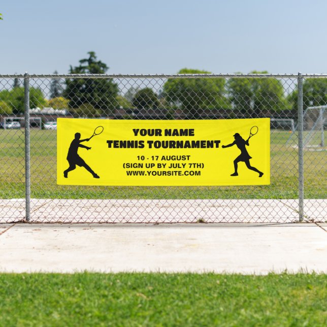 Custom colour tennis tournament banner template (Insitu)